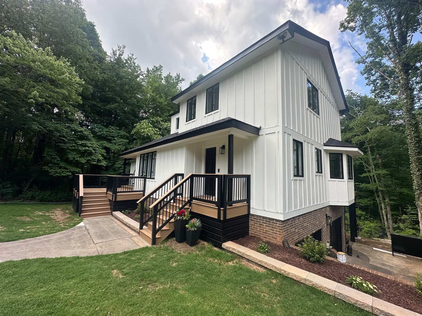 James Hardie board-and-batten siding on a southwest Charlotte home